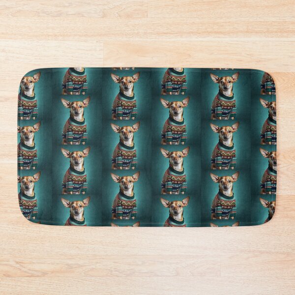 Item preview, CHIHUAHUA DOG WEARING AN UGLY CHRISTMAS JUMPER Midjourney AI Artwork designed and sold by davidjulie.