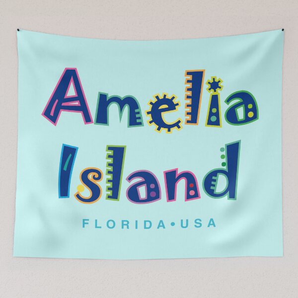 Item preview, Amelia Island Florida Tropical Type Design designed and sold by Futurebeachbum.