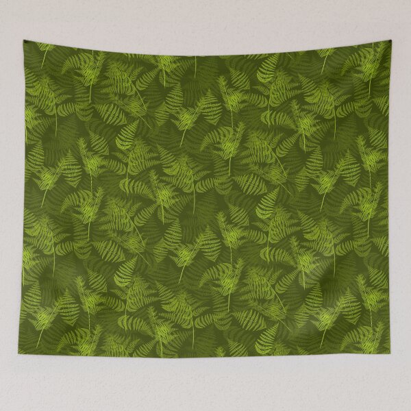 Item preview, Ferns Soft Neon Yellow Green Half-Drop Repeat 5748 designed and sold by Art in My Loft.