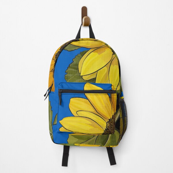 Item preview, Sunflower by BeeFoxTree (Blue Background) designed and sold by BeeFoxTree.