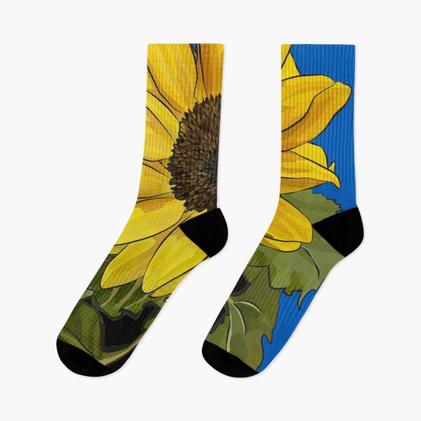 Item preview, Sunflower by BeeFoxTree (Blue Background) designed and sold by BeeFoxTree.