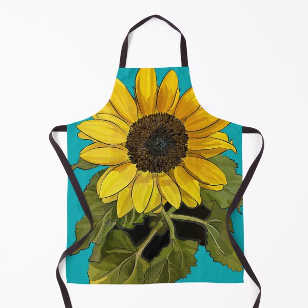 Item preview, Sunflower by BeeFoxTree (Teal Background) designed and sold by BeeFoxTree.