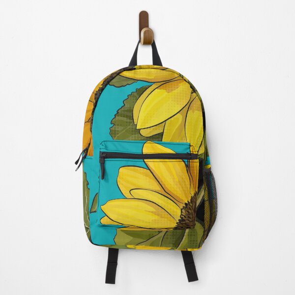 Item preview, Sunflower by BeeFoxTree (Teal Background) designed and sold by BeeFoxTree.
