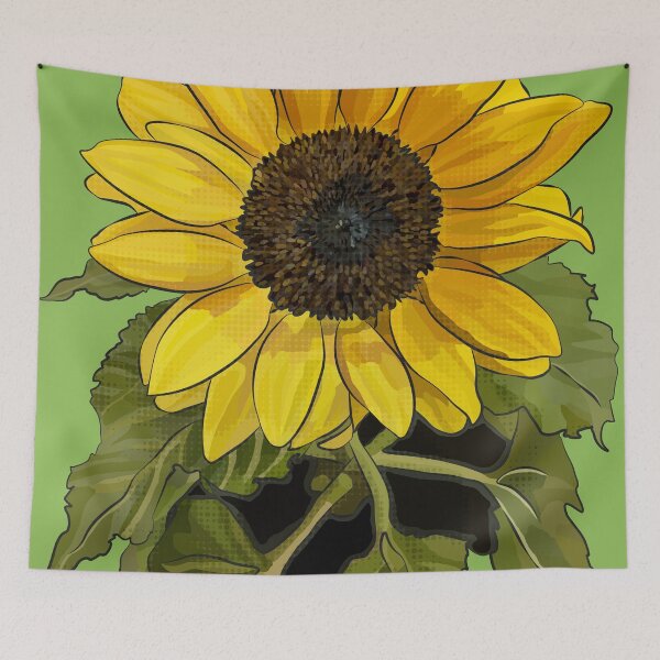 Item preview, Sunflower by BeeFoxTree (Lush Green Background) designed and sold by BeeFoxTree.