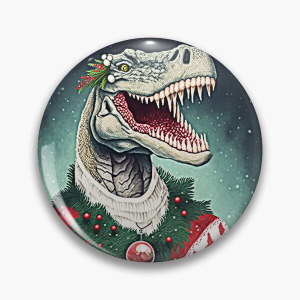 Item preview, DINOSAUR WEARING AN UGLY CHRISTMAS JUMPER Midjourney AI Artwork designed and sold by davidjulie.