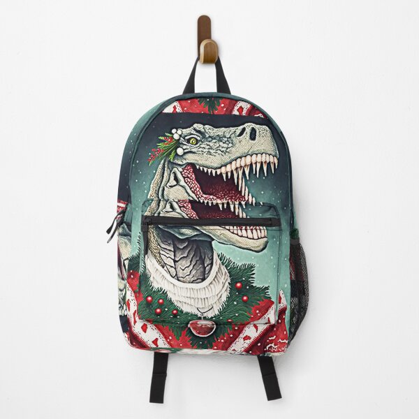 Item preview, DINOSAUR WEARING AN UGLY CHRISTMAS JUMPER Midjourney AI Artwork designed and sold by davidjulie.