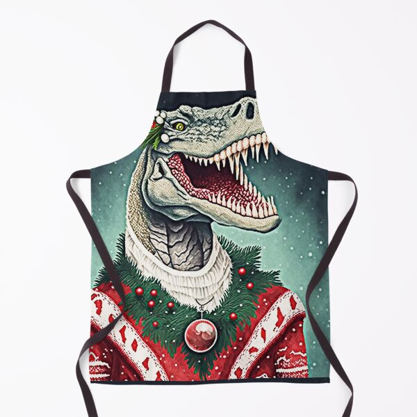 Item preview, DINOSAUR WEARING AN UGLY CHRISTMAS JUMPER Midjourney AI Artwork designed and sold by davidjulie.
