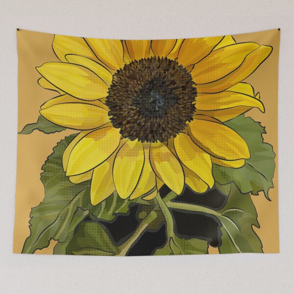 Item preview, Sunflower by BeeFoxTree (Ochre Background) designed and sold by BeeFoxTree.