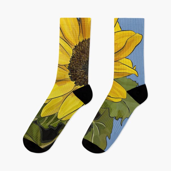 Item preview, Sunflower by BeeFoxTree (sky Blue Background) designed and sold by BeeFoxTree.