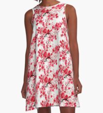 Cherry Blossoms A-Line Dress