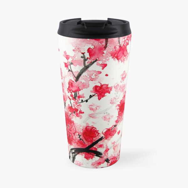 Cherry Blossoms Travel Coffee Mug