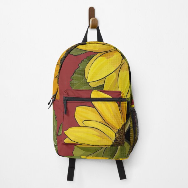 Item preview, Sunflower by BeeFoxTree (Red Background) designed and sold by BeeFoxTree.