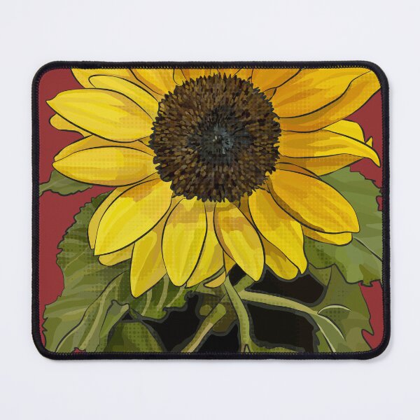 Item preview, Sunflower by BeeFoxTree (Red Background) designed and sold by BeeFoxTree.