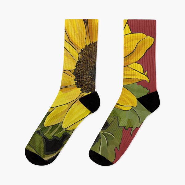 Item preview, Sunflower by BeeFoxTree (Red Background) designed and sold by BeeFoxTree.