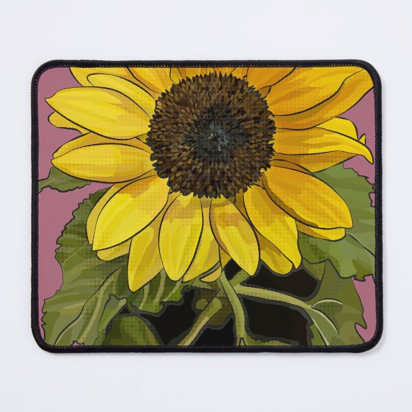 Item preview, Sunflower by BeeFoxTree (Chalky Pink Background) designed and sold by BeeFoxTree.