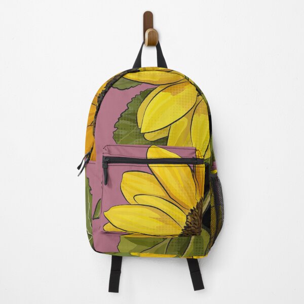 Item preview, Sunflower by BeeFoxTree (Chalky Pink Background) designed and sold by BeeFoxTree.