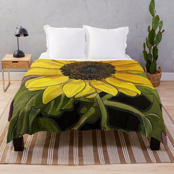 Item preview, Sunflower by BeeFoxTree (Chalky Pink Background) designed and sold by BeeFoxTree.