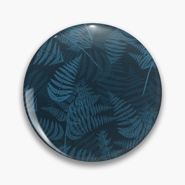 Item preview, Ferns Dark Electric Blue Half-Drop Repeat 5748 designed and sold by Art in My Loft.