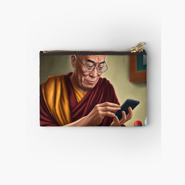 Item preview, Dalai Lama on phone designed and sold by MrUtDesign.