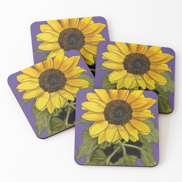 Item preview, Sunflower by BeeFoxTree (Ultraviolet Background) designed and sold by BeeFoxTree.