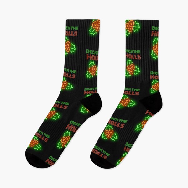 Item preview, Deck the Halls Neon Christmas Holly designed and sold by TreetopStudios.