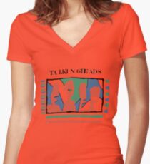 Talking Heads - Yellow 80's Women's Fitted V-Neck T-Shirt