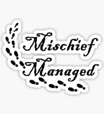 Simple "Mischief Managed" Sticker