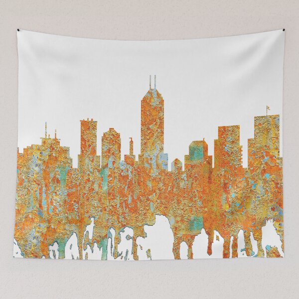 Item preview, Indianapolis, Indiana Skyline - Rust designed and sold by Marlene Watson-Hall.