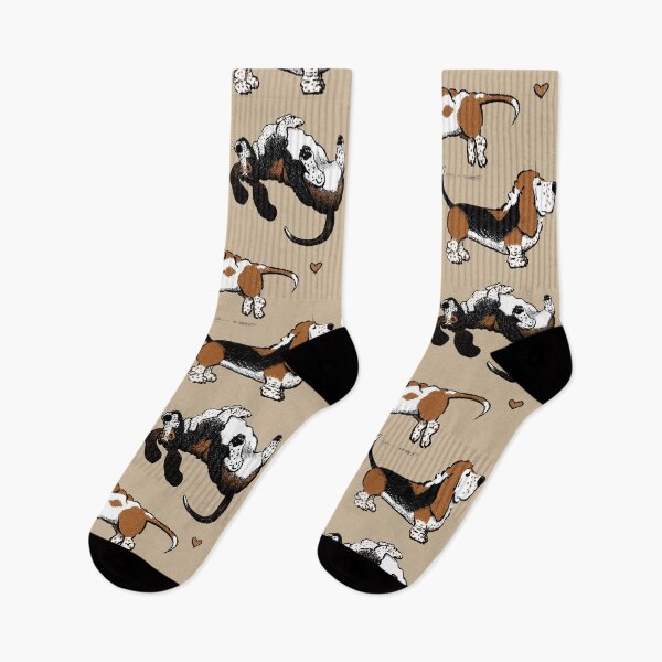 Item preview, Basset Buddies on Tan designed and sold by Christine Philbrick.