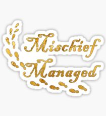 Gold "Mischief Managed" Sticker