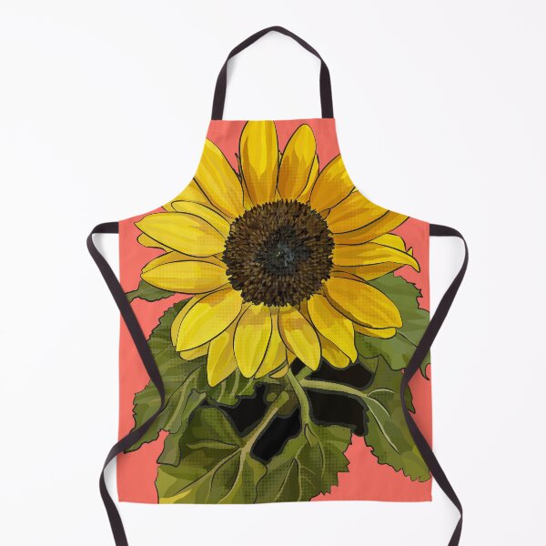 Item preview, Sunflower by BeeFoxTree (Coral Background) designed and sold by BeeFoxTree.