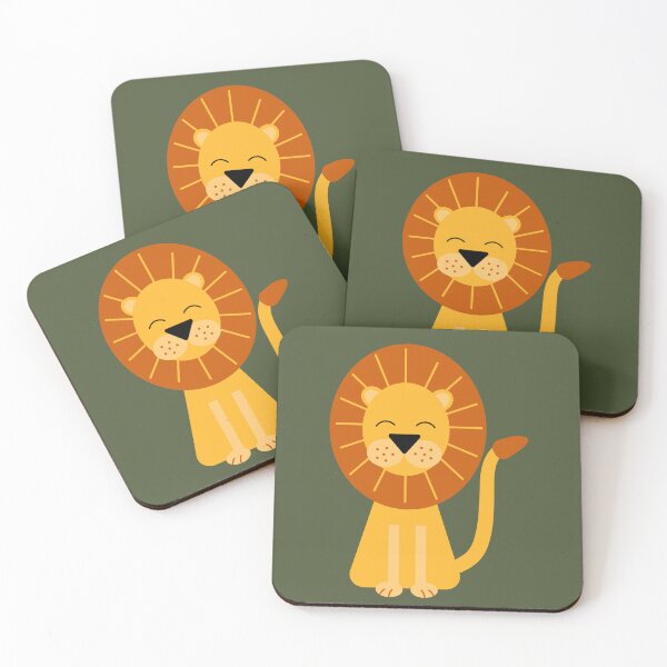 Item preview, Lions - green background designed and sold by Shiny Happy World.
