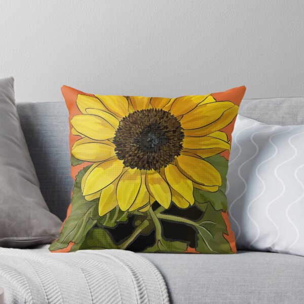 Item preview, Sunflower by BeeFoxTree (Orange Background) designed and sold by BeeFoxTree.