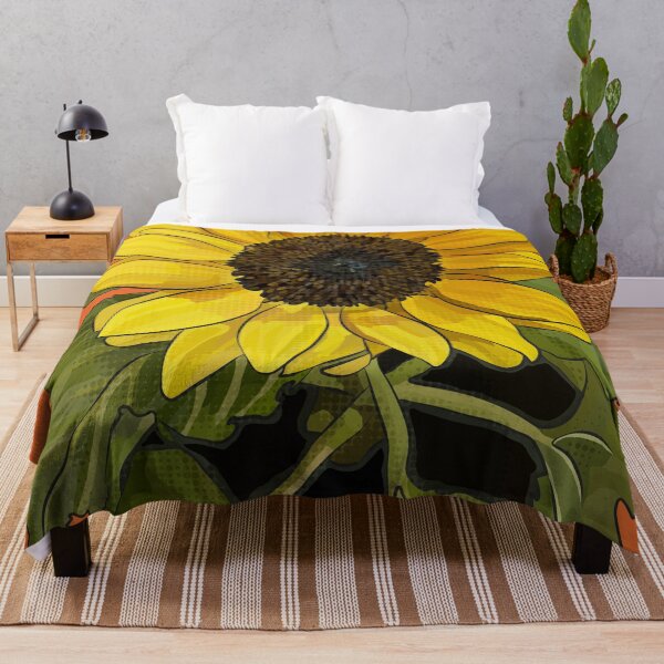 Item preview, Sunflower by BeeFoxTree (Orange Background) designed and sold by BeeFoxTree.