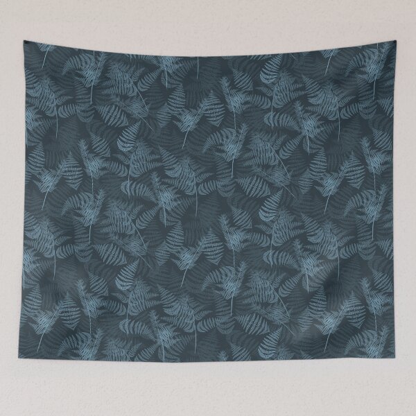 Item preview, Ferns Slate Blue Half-Drop Repeat 5748 designed and sold by Art in My Loft.