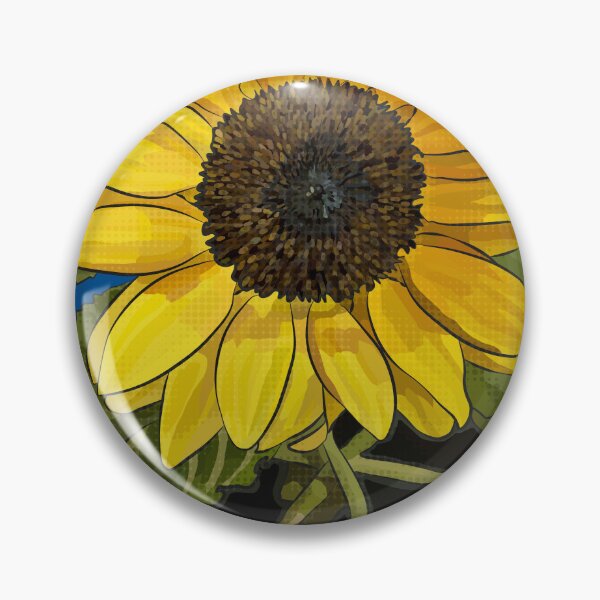 Item preview, Sunflower by BeeFoxTree (Classic Blue Background) designed and sold by BeeFoxTree.