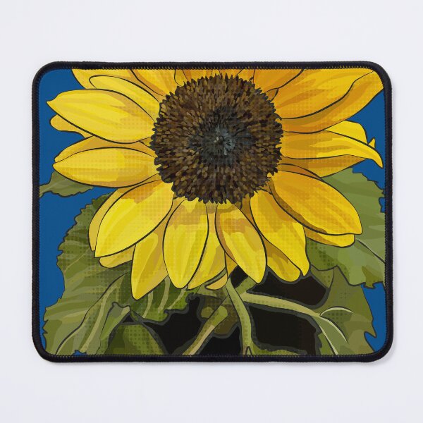 Item preview, Sunflower by BeeFoxTree (Classic Blue Background) designed and sold by BeeFoxTree.