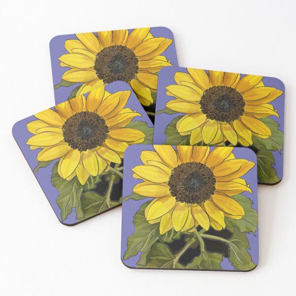 Item preview, Sunflower by BeeFoxTree (Very Peri Background) designed and sold by BeeFoxTree.