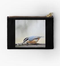 Nuthatch feeding Zipper Pouch