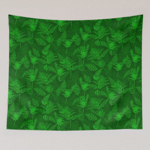 Item preview, Ferns Bright Green Half-Drop Repeat 5748 designed and sold by Art in My Loft.