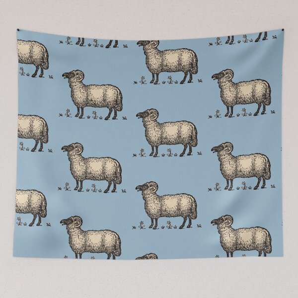 Item preview, Vintage Sheep Illustration Antique Animal Drawing designed and sold by antiqueart.