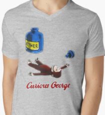 Curious George Breathes in Ether V-Neck T-Shirt
