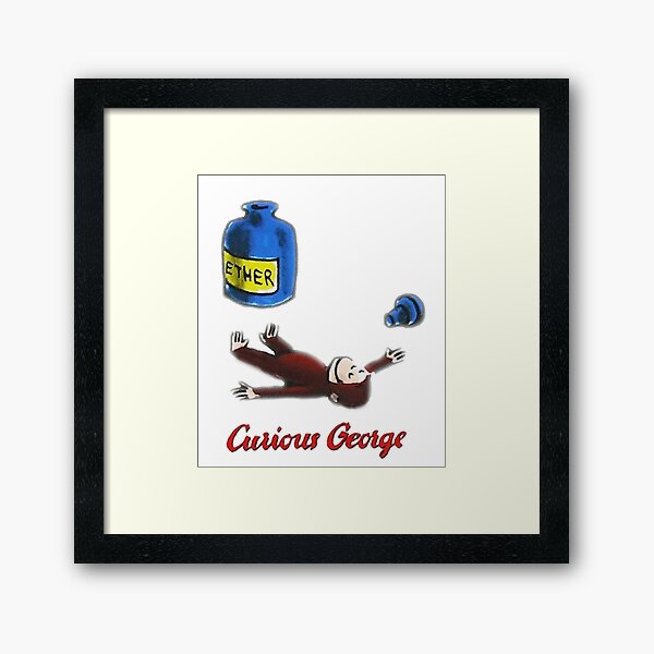 Curious George Breathes in Ether Framed Art Print
