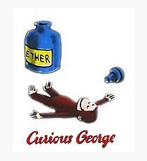 Lámina fotográfica El curioso George respira en el éter