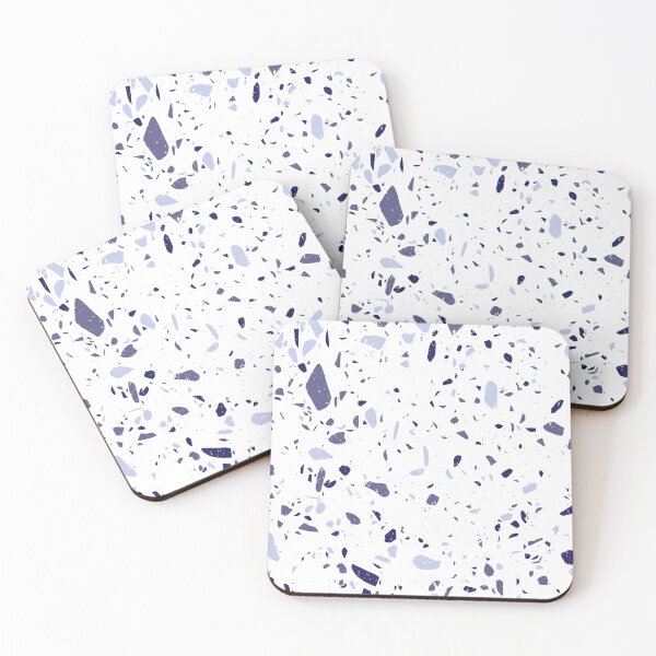 Item preview, White and Blue Terrazzo Tile Pattern designed and sold by thesnowwhyte.