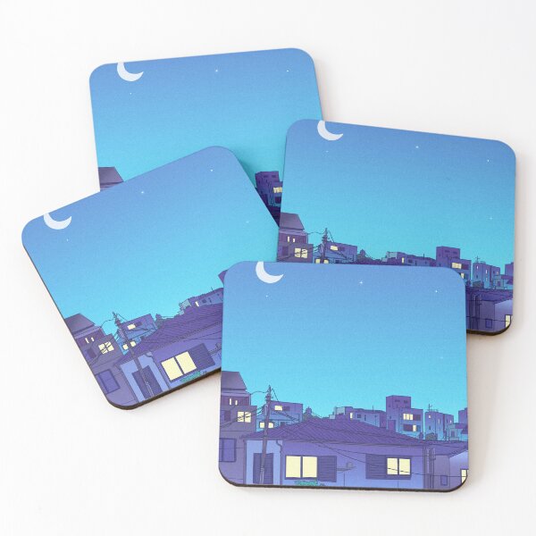 Item preview, Aesthetic Anime Night Sky Landscape  designed and sold by XbaeX.