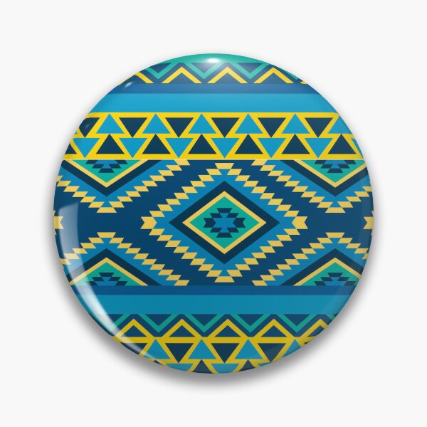 Item preview, Blue and Yellow Colorful Aztec, Mexican, Ukrainian watercolor flat design. iPhone or Samsung Phone Case Cover designed and sold by RoManSmArt.