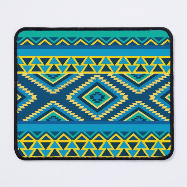 Item preview, Blue and Yellow Colorful Aztec, Mexican, Ukrainian watercolor flat design. iPhone or Samsung Phone Case Cover designed and sold by RoManSmArt.