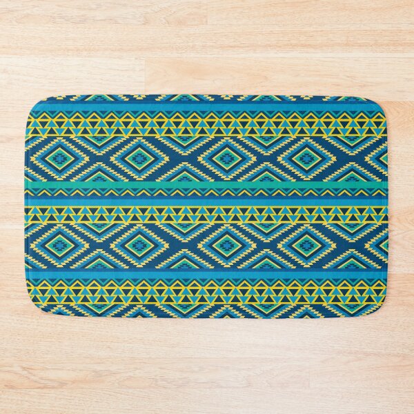 Item preview, Blue and Yellow Colorful Aztec, Mexican, Ukrainian watercolor flat design. iPhone or Samsung Phone Case Cover designed and sold by RoManSmArt.