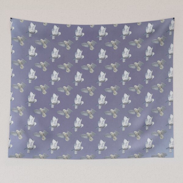 Item preview, Snowy Owls flight pattern in Lavender designed and sold by locustgirl.
